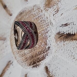 NWOT, Crossover Highway Pink Ice Princess Cut Ring size 7.5